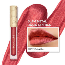 Load image into Gallery viewer, FOCALLURE Glam Metal Liquid Lipstick  shade painkiller metallic red