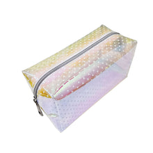 Load image into Gallery viewer, holographic dot print makeup bag