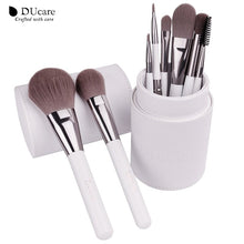 Load image into Gallery viewer, DUcare Luxe  8 Piece Makeup Brush Set with Brush Cylinder Case