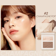Load image into Gallery viewer, focallure sculpt contour and highlighter palette shade 2 champagne pop
