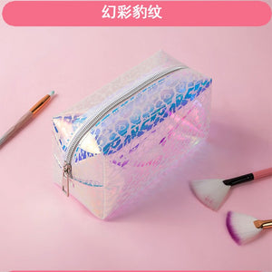 Leopard Print Transparent Make-Up Bag