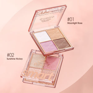 otwoo highlight and blush multi use makeup palette shades