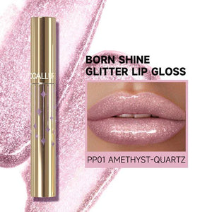 focallure born shine glitter lip gloss shade amethyst quartz