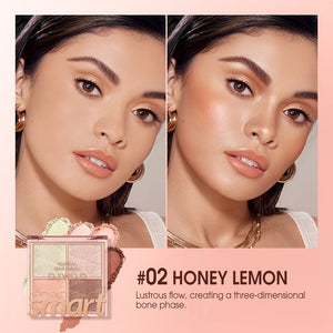 otwoo highlight and blush multi use makeup palette 02 honey lemon
