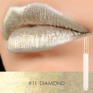 chameleon metallic liquid lipstick focallure #1 diamond