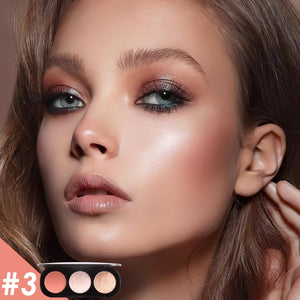 FOCALLURE 3 Colors Blush & Highlighter Makeup Palette