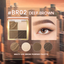 Load image into Gallery viewer,  focallure all in one multiuse eyebrow palette 4 colours br02 deep brown