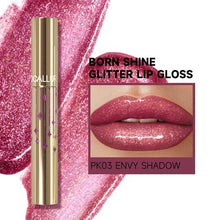 Load image into Gallery viewer, focallure born shine glitter lip gloss shade envy shadow