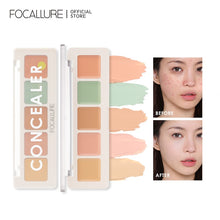 Load image into Gallery viewer, FOCALLURE 5 Color CC Concealer Palette