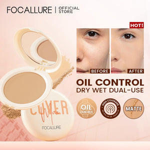 FOCALLURE Covermax 2-Way Matte Pressed Powder