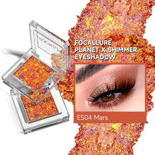 Load image into Gallery viewer, focallure planet shimmer eyeshadow with glitter flecks
