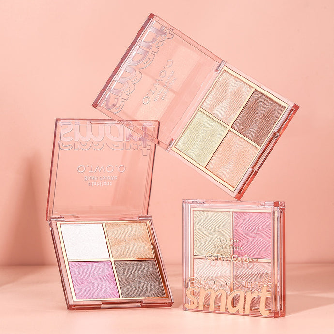 otwoo highlight and blush multiuse makeup palette quartet