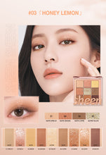 Load image into Gallery viewer, O.TWO.O Sheen 9 Color Eyeshadow Palette 03 honey lemon