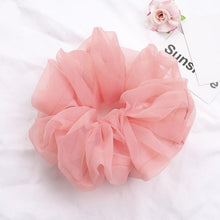 Load image into Gallery viewer, Oversized Chiffon Hair Scrunchie Pink