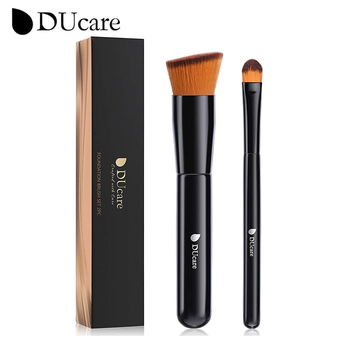 DUcare 2 in 1 foundation and concealer brushes set