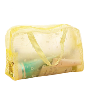 Flower Print Transparent Cosmetic Toiletry Bag