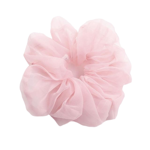 Oversized Chiffon Hair Scrunchie Light Pink