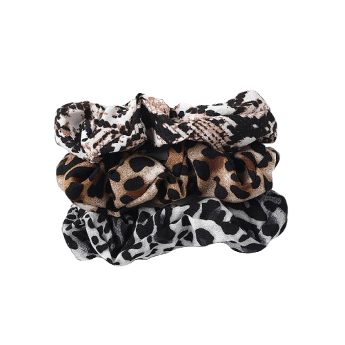 Leopard Hair Scrunchies (3-Pack)