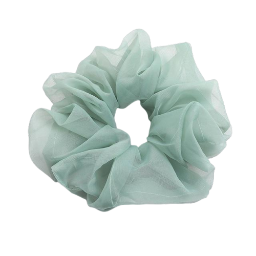 Oversized Chiffon Hair Scrunchie Mint Green