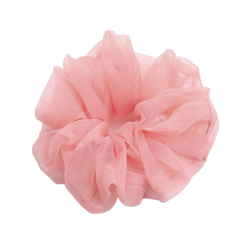 Oversized Chiffon Hair Scrunchie Pink