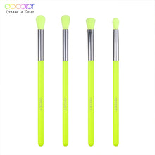 Load image into Gallery viewer, Docolor 4 Piece Eye Makeup Brush Set Neon Green