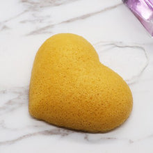 Load image into Gallery viewer, Brainbow Heart Shaped Natural Konjac Sponge