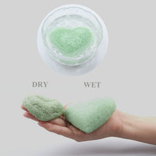 Load image into Gallery viewer, Brainbow Heart Shaped Natural Konjac Sponge