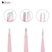 Load image into Gallery viewer, DUcare Perfect Eyebrow Tweezers Set (3 PCs) with Luxury Case
