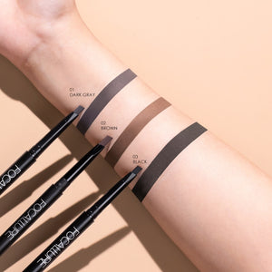 FOCALLURE Triangular-Tipped Eyebrow Liner Pencil Shade Swatches