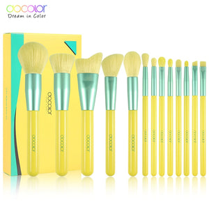Docolor Lemon Complete Face 13 Piece Makeup Brush Set