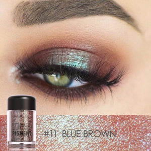 focallure loose pigment metallic eyeshadow #11 blue brown