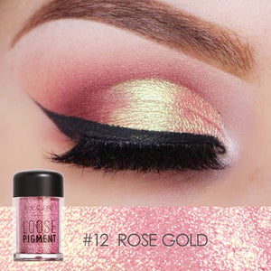 focallure loose pigment metallic eyeshadow #12 rose gold
