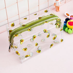 Fruits and Flowers Clear Cosmetic Bag