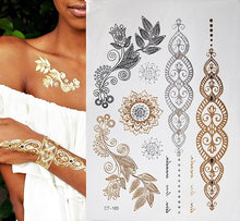 Load image into Gallery viewer, Party Glam Temporary Metallic Tattoos