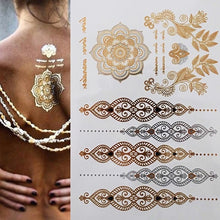 Load image into Gallery viewer, Party Glam Temporary Metallic Tattoos