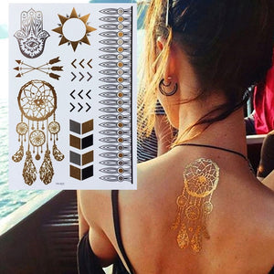 Party Glam Temporary Metallic Tattoos