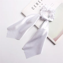 Load image into Gallery viewer, Satin Scarf Scrunchie White