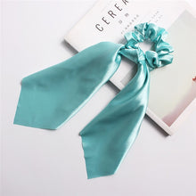 Load image into Gallery viewer, Satin Scarf Scrunchies Baby Blue