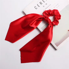 Load image into Gallery viewer, Satin Scarf Scrunchie Red