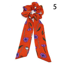 Load image into Gallery viewer, Floral Hair Scarf Scrunchie 