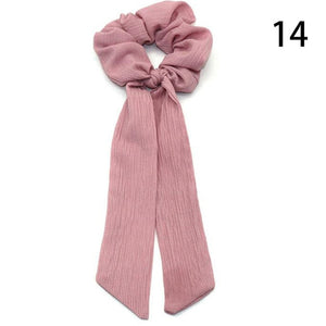 Ribbed Hair Scarf Scrunchie