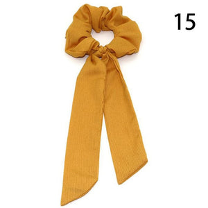 Ribbed Hair Scarf Scrunchie