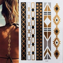 Load image into Gallery viewer, Tribal and Ethnic Chic Flash Metallic Temporary Tattoo