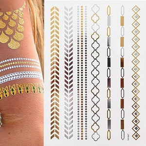 Tribal and Ethnic Chic Flash Metallic Temporary Tattoo