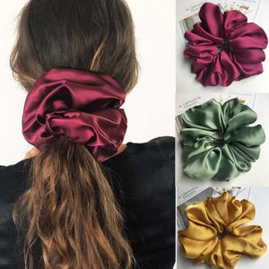 Oversized Satin Hair Scrunchie