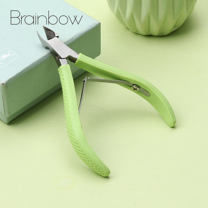 Brainbow Hope Green Nail Manicure Cuticle Nipper