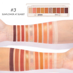 Focallure Uptown Girls 10-Pan Eyeshadow Palette #3 Sunflower At Sunset
