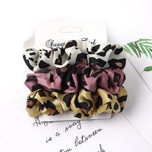 Load image into Gallery viewer, 3-Pack Leopard Hair Scrunchies