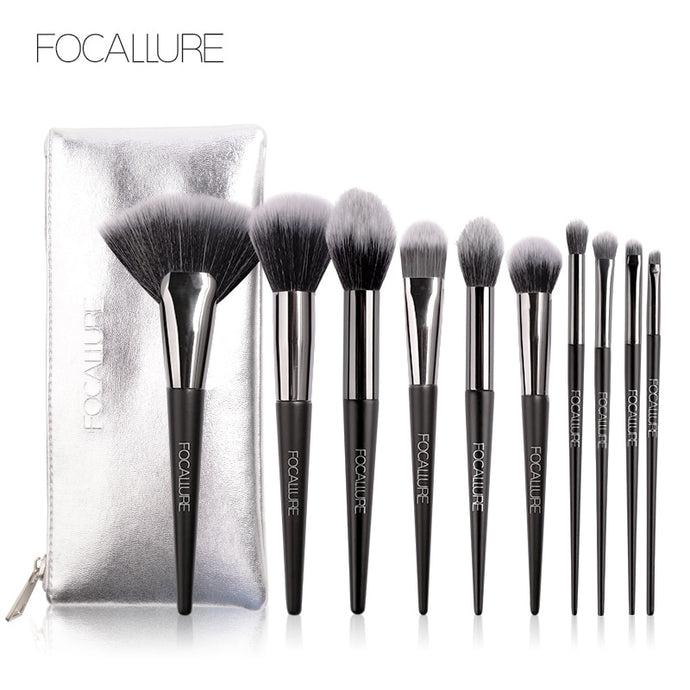 FOCALLURE Total Looks Brush Set with Cosmetic Bag