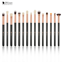 Load image into Gallery viewer, DUcare 15 Piece Complete Eye Brush Set Black